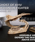 Wooden Airplane Model Kit The Ghost Of Kyiv MiG 29 Fighter Jet With Movable Ailerons Wing Flaps And Tail Rudders Dope 3D Puzzle For Adults And Aviation Enthusiasts, wooden display model