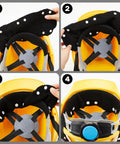 10 Pack Cotton Hard Hat Sweatbands 10 Inch By 5.5 Inch Liner Washable Reusable Inner Bands With 8 Snap Fasteners Black installation