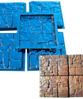 DIY Flagstone Concrete Mold Set 5-Piece Cobblestone Paver Molds For Garden Path And Patio Stone Casting Durable ABS Plastic Reusable