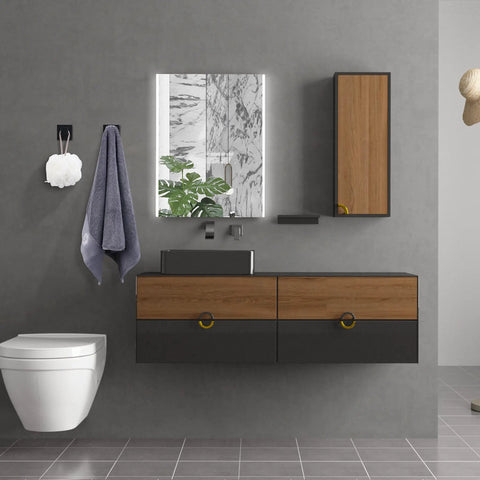 Bathroom with Stainless Steel Towel Hook Rustproof Wall Mounted Coat And Towel Hanger Square Matte Black Heavy Duty Door Hanger