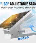 50W 12V Solar Panel Kit With Trickle Charger Maintainer, adjustable stand, heavy-duty mounting brackets for cars, boats
