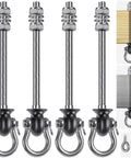 Heavy Duty Swing Hangers Rust Resistant Stainless Steel 304 Swivel Bolts for secure mounting of swings or hammocks, four pack.