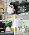 Round And Square Plate Dispenser And Storage Organizer For 7 To 12 Inch Disposable Plates, Clear Acrylic Space Saving Unit