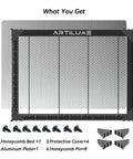 Honeycomb Laser Bed 15.7x11.8 Inch 400x300mm For Laser Engravers with aluminum plate and accessories