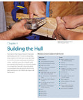 Hands working on building hull for 'Build Your Own Strip Canoe Step-By-Step Full-Size Plans For Eight Field-Tested Canoes With Easy-To-Follow Instructions And 100 Plus Photos And Illustrations'