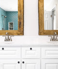 Bathroom vanity with Matte Black One And A Quarter Inch Drawer Knobs Set Of 30 Solid Round Cabinet Knobs For Kitchen Cabinets And Dressers Durable