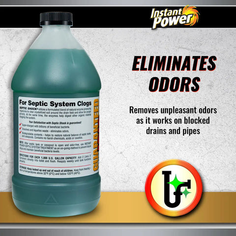 Septic Tank Shock Treatment Liquid Clog Remover Safe For Septic Systems And RVs 67.6 Fl Oz Bottle