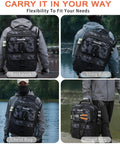 All In One Fishing Backpack Kit With 139 Lures Tackle Boxes Pliers Scissors And Gear 25L Lightweight Camo Bag display
