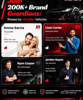 Infographic with testimonials for 12x1.5 Lug Nuts Black 24 Pcs Closed End Bulge Acorn Style For Toyota vehicles.