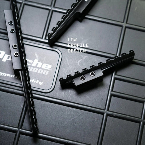 Low Profile Dovetail To Picatinny Rail Adapter for rifles nine slot mount eleven millimeter or three eighths inch base
