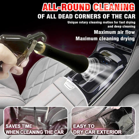 High Pressure Car Interior Spraying Gun With Two Nozzle Sets And Air Pulse Connector cleaning leather car seats and vents