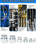 JIC Plug And Cap Kit 72Pcs 37 Degree Flare Fittings Set for hydraulic hose and pipe end protection in various applications.