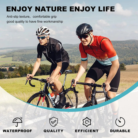 Cyclists using 8 Speed Thumb Activated Bike Gear Shifter Lever For Mountain Road And Racing Bikes in outdoor setting.