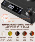 Control panel of Gooseneck Electric Kettle With Precise Temperature Control And Keep Warm For Pour Over Coffee And Tea, showing temperature options.
