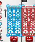 88 Size Thread Checker For Nuts Bolts And Pipe Threads With 6 NPT Sizes From One Sixteenth To Three Quarters Inch Includes 30 Metric Sizes M2x0.4 To M24x3.0 And 30 Standard Threads Quick Fit Gauge For Fast Pro DIY Repairs, aluminum alloy thread gauge set