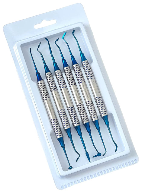 Pro Grade German Stainless Steel Dental Composite Filling Instruments Kit Titanium Coated Nonstick Double Ended Scaler And Spatula For Hassle Free Clinic Work Ultra Slick Surface Handles Modern Fillings Like A Dream Top Shelf Pro Gear