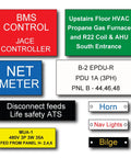 Engraved Electrical Panel Labels For Breaker Boxes And Electric Meters, Phenolic Plastic Tags With Peel And Stick Adhesive, Custom Colors
