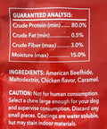 Ingredients and nutrition details for Beefhide Chips Dog Chew Treats Chicken Flavor 22 Oz American Made Thick 100 Percent Natural Rawhide From US Cattle Great For Tough Chewers No Additives.