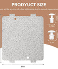 Grease And Moisture Shield Microwave Waveguide Cover For GE Microwaves size diagram, 3.9x4.6 inches, fits mica sheets.