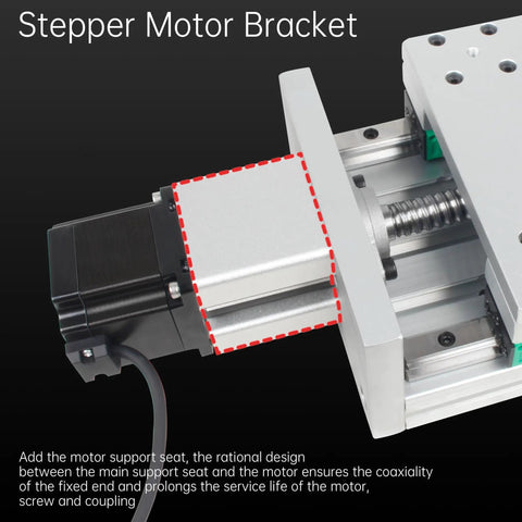 XC150 CNC Linear Stage Motion Actuator XYZ Axis Cross Sliding Table With 1605 Ballscrew And Nema23 Stepper Motor Bracket close-up