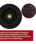 SiC Extra Coarse Pro Disc For Metal Quick Rust Paint And Coating Removal With Reengineered Fiber and Sharp Silicon Carbide