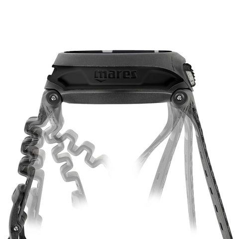 Side view of Puck Pro Ultra Dive Computer With Air And Nitrox 21 To 50 Percent Big Easy Read Screen showing strap flexibility