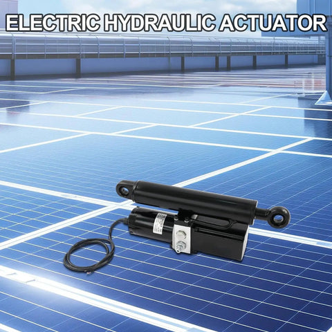 Top Tier 1.5 Ton Electric Linear Actuator With 12V Dc Motor And Silky Smooth Electro Hydraulic Cylinder on solar panels.
