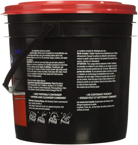 Black portable container for Waterless Hand Wipes With Orange Peel Extract Alcohol Free Premoistened Wet Wipes