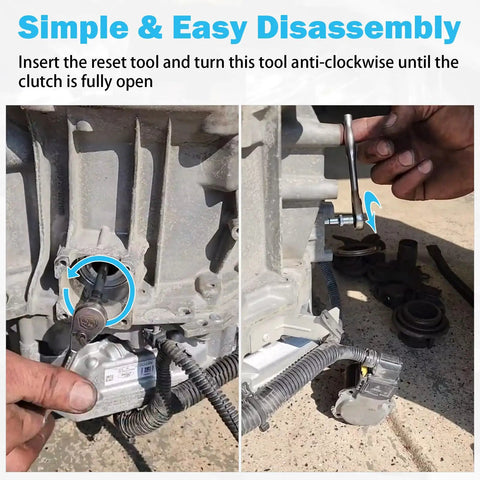 Dual Clutch Transmission Remover Tool For Ford Focus DPS6 6DCT250 14 Teeth Clutch Actuator Motor Unlock Reset Kit With One Quarter Inch Drive And Heavy Duty Steel Construction used on DPS6 transmission