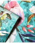 Easy Peel And Stick Floral Wallpaper Teal And Pink For Bedroom And Nursery Removable Textured Wall Cover showing floral detail.