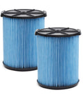 2 Pack Fine Dust Replacement Filter For 5 To 20 Gallon Wet Dry Shop Vacuums, Three Layer Pleated Cartridge Traps Fine Dust, Sawdust, Mold, And Debris, Easy Installation, Fits Most Vacuums And 1988 And Later Models