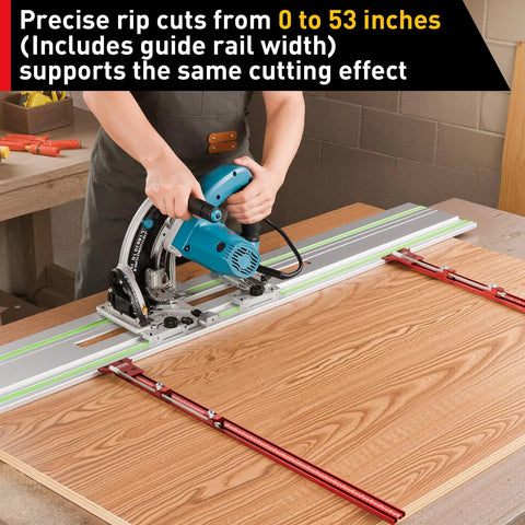 Track Saw Parallel Guide System For Woodworking Pro Grade Top Notch Repeatable Rip Cuts Fast Durable Flip Stops Compatible