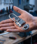 Duckbill Box Hasp Latch 5-Piece Toggle Replacement Set For Heavy Duty Toolboxes And Secure Storage Cases With Aviation Grade Mechanisms shown in hand.