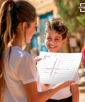 Children using Flexible 11x14 Dry Erase Sheets For Math Practice With Quad Graph Whiteboard Sheets Classroom Pack Of 10