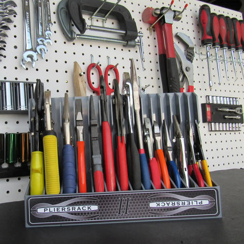 15 Pliers Rack Organizer For Pegboard And Toolbox, Durable ABS Plastic Holder With Tilt Back Design For Quick Access display