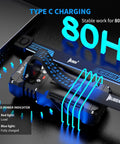 X2 Rechargeable EDC Flashlight 2500 Lumen Portable Pocket Light shown with Type C charging and LED power indicator