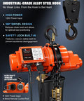 Rock Solid Electric Chain Hoist With Killer 2200 Lbs Capacity, 10 Ft Lift, And Smooth 120V Operation wired remote and safety features.