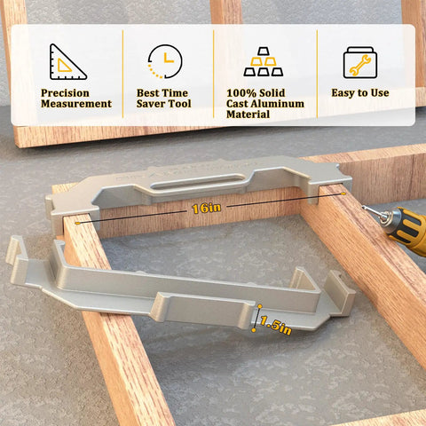 16 Inch On Center Stud Layout Tool Forged From Tough Cast Aluminum Rock Solid Framing Spacing Jig Quick Wall Stud Alignment on framing wood
