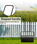 Heavy Duty Push Lawn Roller With 16 Inch Steel Drum Black Finish Rugged Rust Resistant Steel Smooth Rolling Edges in yard
