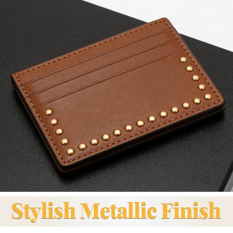 100 Sets Double Cap Leather Rivets And Snap Fastener Kit For Garments, DIY Leathercraft Hardware, Pro Grade Heavy Duty Metal Rivets With Easy Install, Includes Snap Buttons, Perfect For Jackets, Bags, Belts And More on brown leather wallet
