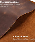 Oil Tan Crazy Horse Cowhide Leather Sheets 1.8-2.0mm Thick Full Grain Genuine Leather for Tooling with smooth and suede sides