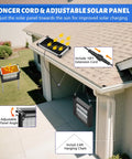 Outdoor Solar Bug Zapper 4500V Electric Mosquito Killer IP66 Waterproof Cordless With Type C Rechargeable Battery Hanging on Roof