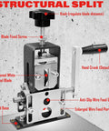 Heavy Duty Wire Stripping Machine For Copper Wire 0.06–1 Inch, Drill Powered And Manual Hand Crank, structural view