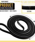 Durable Heavy Duty 89.5 Inch Dryer Belt Replacement For GE Whirlpool Hotpoint Kenmore WE03X29897 coiled with dimensions