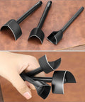 Leather Corner Punch Set With V Shaped Punches In 0.98 In, 1.18 In And 1.57 In for DIY leatherworking projects.