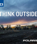 Rock Solid Oem On Board Battery Charger For Polaris Ranger Ev Refresh Slick 120 Volt Ac Utv Charging System Trail Tested No Hassle Plug And Play Off Road Power Upgrade showcased with Polaris vehicles at sunset.
