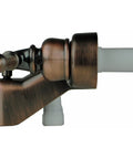 RV Shower Faucet Valve Diverter With Matching Go To Handheld Shower Set In Brushed Bronze Finish, side view angle
