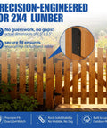 Close-up of U shape concealed connectors from Complete 36 Piece Deck Railing Bracket Kit With U Shape Concealed Connectors For 2 X 4 Boards.