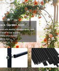 Outdoor Flower Garden Arch Trellis 7.8 Ft High By 4.6 Ft Wide Metal Garden Pergola Arbor with flowers