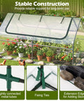 Raised Garden Bed With Cover And Mini Greenhouse 6 Ft Long 3 Ft Wide 3 Ft High showing stable construction with plants inside